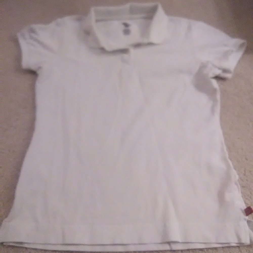 Girls Dickie's white polo shirt